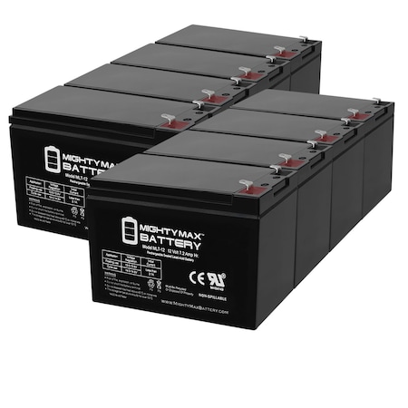 MIGHTY MAX BATTERY 12V 7AH Compatible Battery for APC UPS Power Backup Systems - 8 Pack ML7-12MP8317422